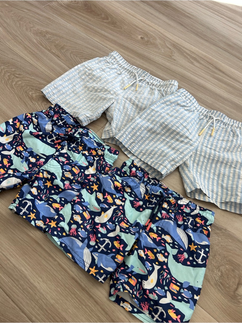 Cat & Jack 4 pairs of swim trunk shorts 4T 5T surf beach swimming